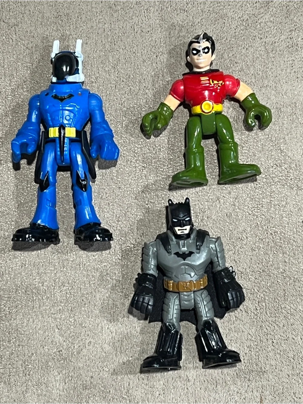 Batman & Robin & Rookie Blue Figure Lot DC comics Imaginext lot of 3